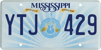 MS license plate YTJ429