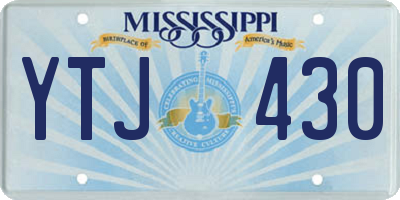 MS license plate YTJ430