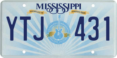 MS license plate YTJ431