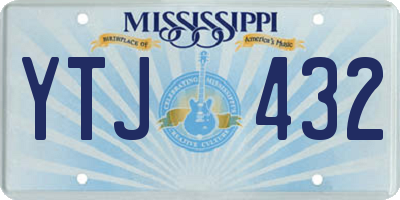 MS license plate YTJ432
