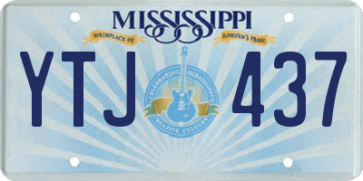 MS license plate YTJ437