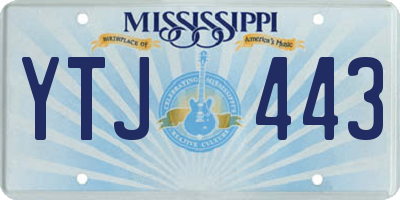 MS license plate YTJ443