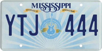 MS license plate YTJ444