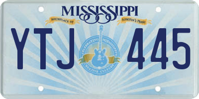 MS license plate YTJ445