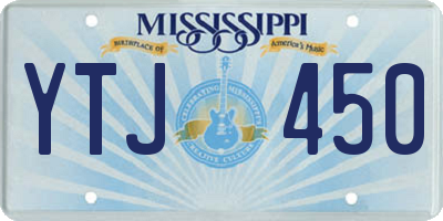 MS license plate YTJ450