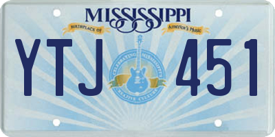 MS license plate YTJ451