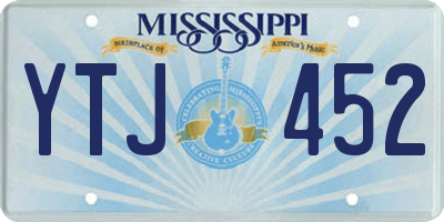 MS license plate YTJ452