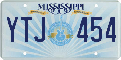 MS license plate YTJ454