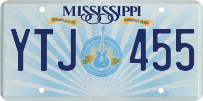 MS license plate YTJ455