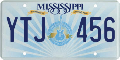 MS license plate YTJ456