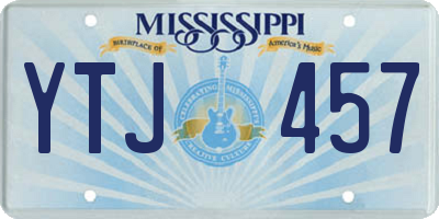 MS license plate YTJ457