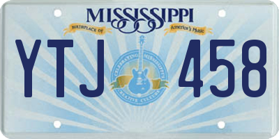 MS license plate YTJ458
