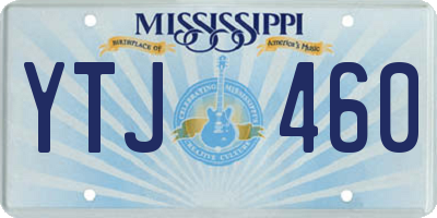 MS license plate YTJ460