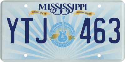 MS license plate YTJ463