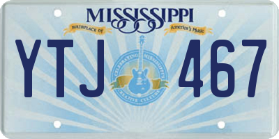 MS license plate YTJ467