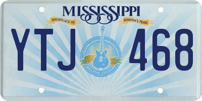 MS license plate YTJ468