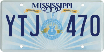 MS license plate YTJ470