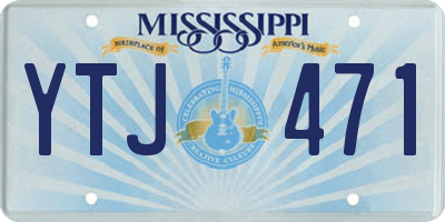 MS license plate YTJ471