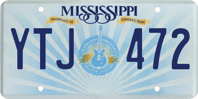 MS license plate YTJ472