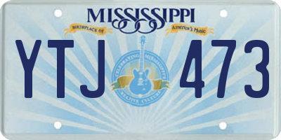 MS license plate YTJ473