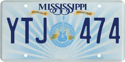 MS license plate YTJ474