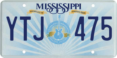 MS license plate YTJ475