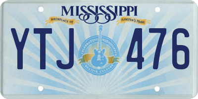 MS license plate YTJ476