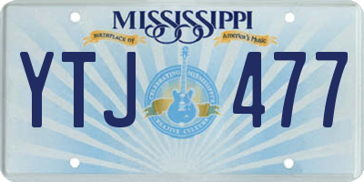 MS license plate YTJ477