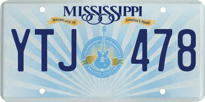 MS license plate YTJ478