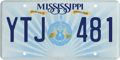 MS license plate YTJ481