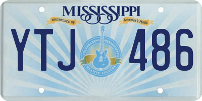 MS license plate YTJ486