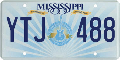 MS license plate YTJ488