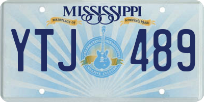 MS license plate YTJ489