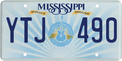 MS license plate YTJ490