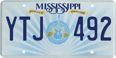 MS license plate YTJ492