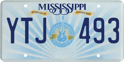 MS license plate YTJ493