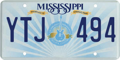 MS license plate YTJ494