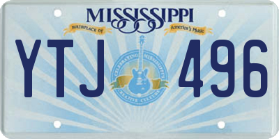 MS license plate YTJ496