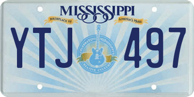 MS license plate YTJ497