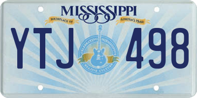 MS license plate YTJ498