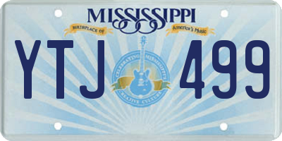 MS license plate YTJ499