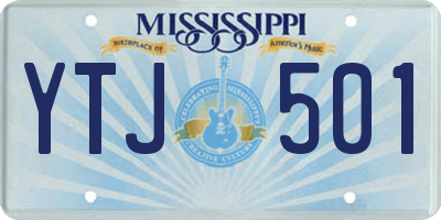 MS license plate YTJ501