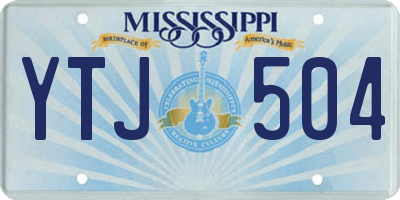 MS license plate YTJ504