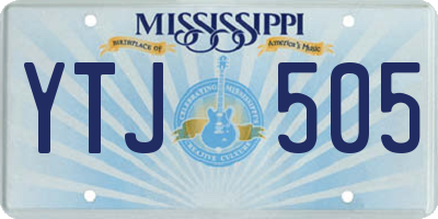 MS license plate YTJ505