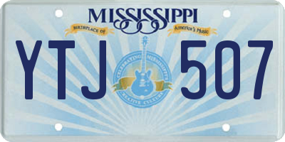 MS license plate YTJ507