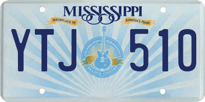 MS license plate YTJ510