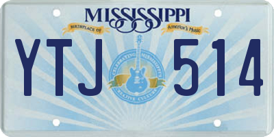MS license plate YTJ514