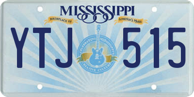 MS license plate YTJ515