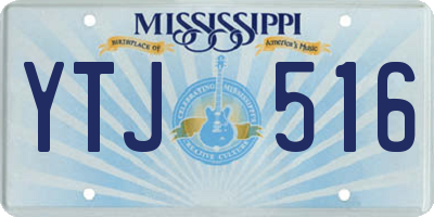 MS license plate YTJ516