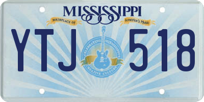 MS license plate YTJ518